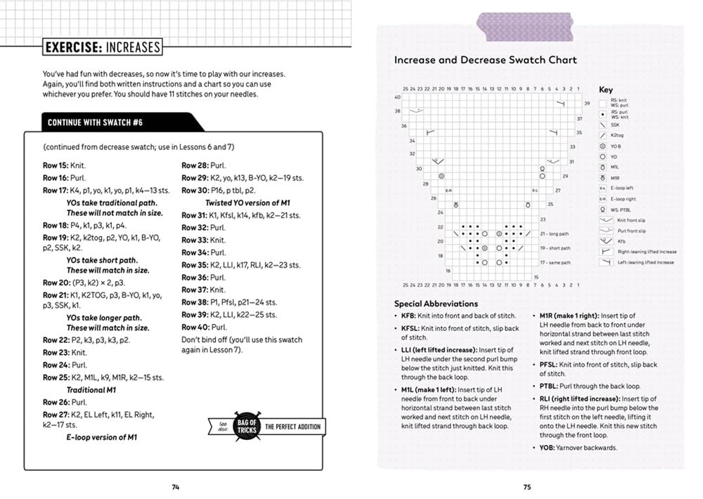 Patty Lyons' Knitting Bag of Tricks 'The Official Workbook'