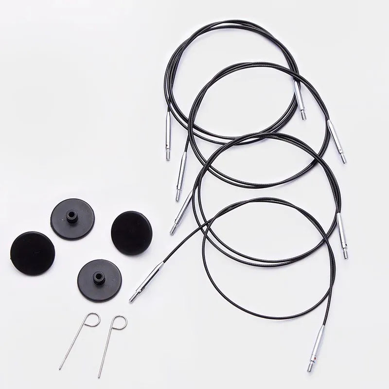 Knit Pro | Black Stainless Steel Cable | Fixed