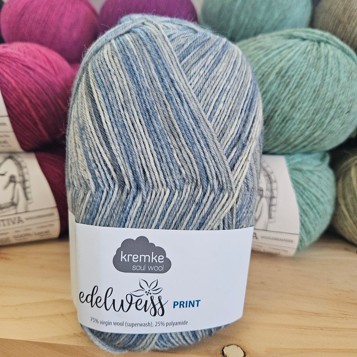 Kremke Soul Wool | Edelweiss Print Sock Yarn