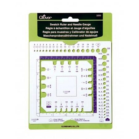 Clover |  Swatch Ruler & Needle Gauge