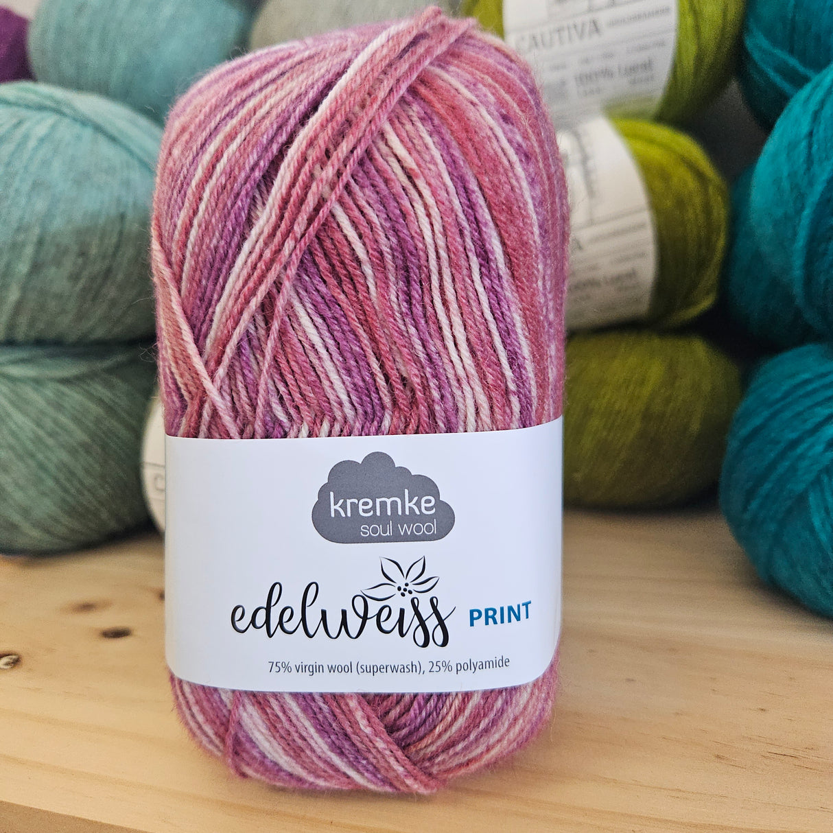 Kremke Soul Wool | Edelweiss Print Sock Yarn