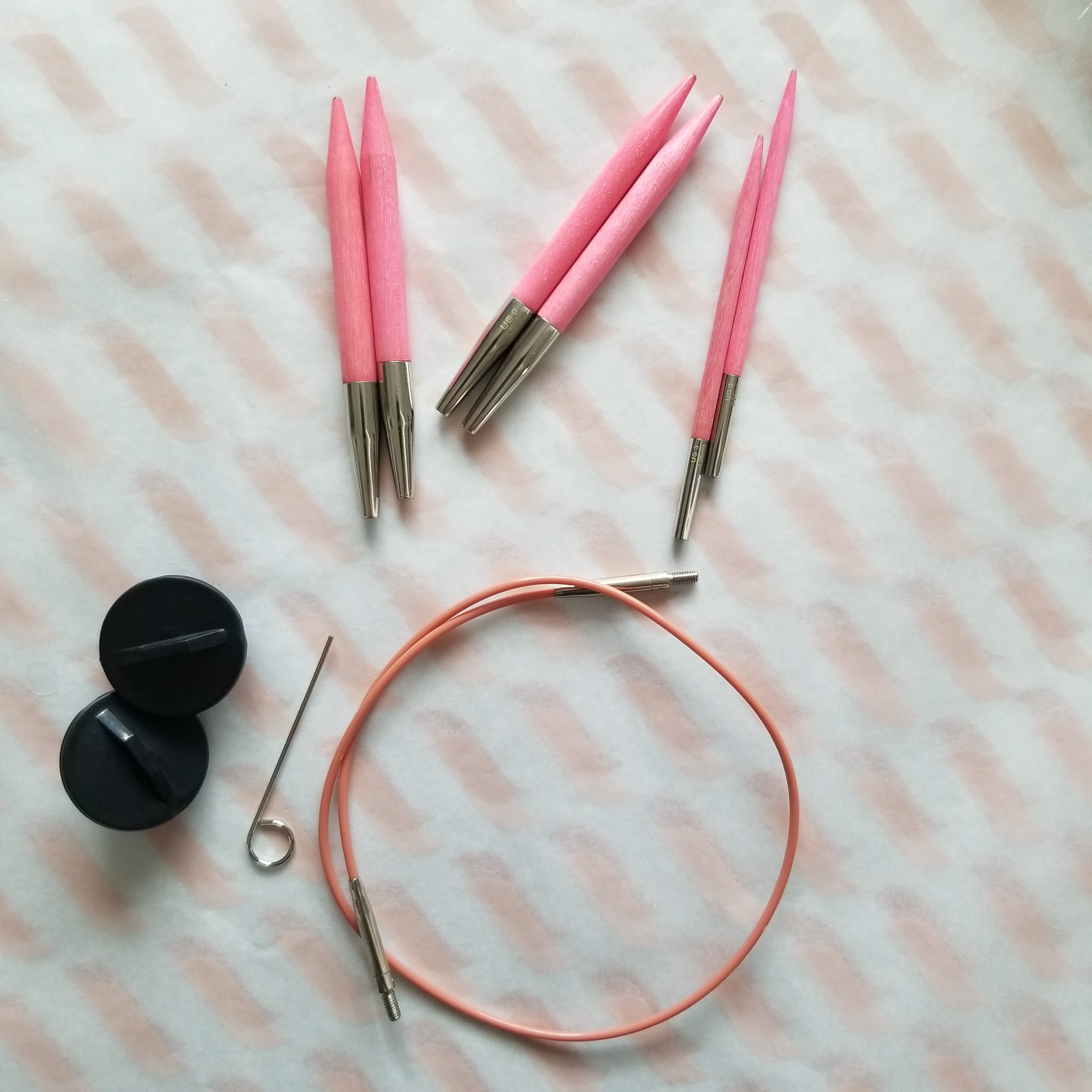 Lykke Blush Swivel Interchangeable Cord - 16 with 3.5 tips