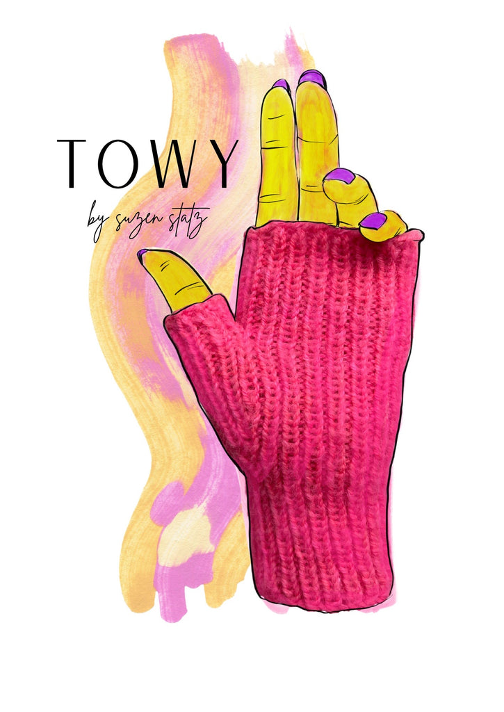 Towy Fingerless Mitten Yarn Duos | Suzen Statz