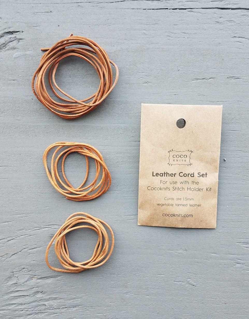 Cocoknits | Extra Set of Leather Stitch Holder Cords (no-needles included)